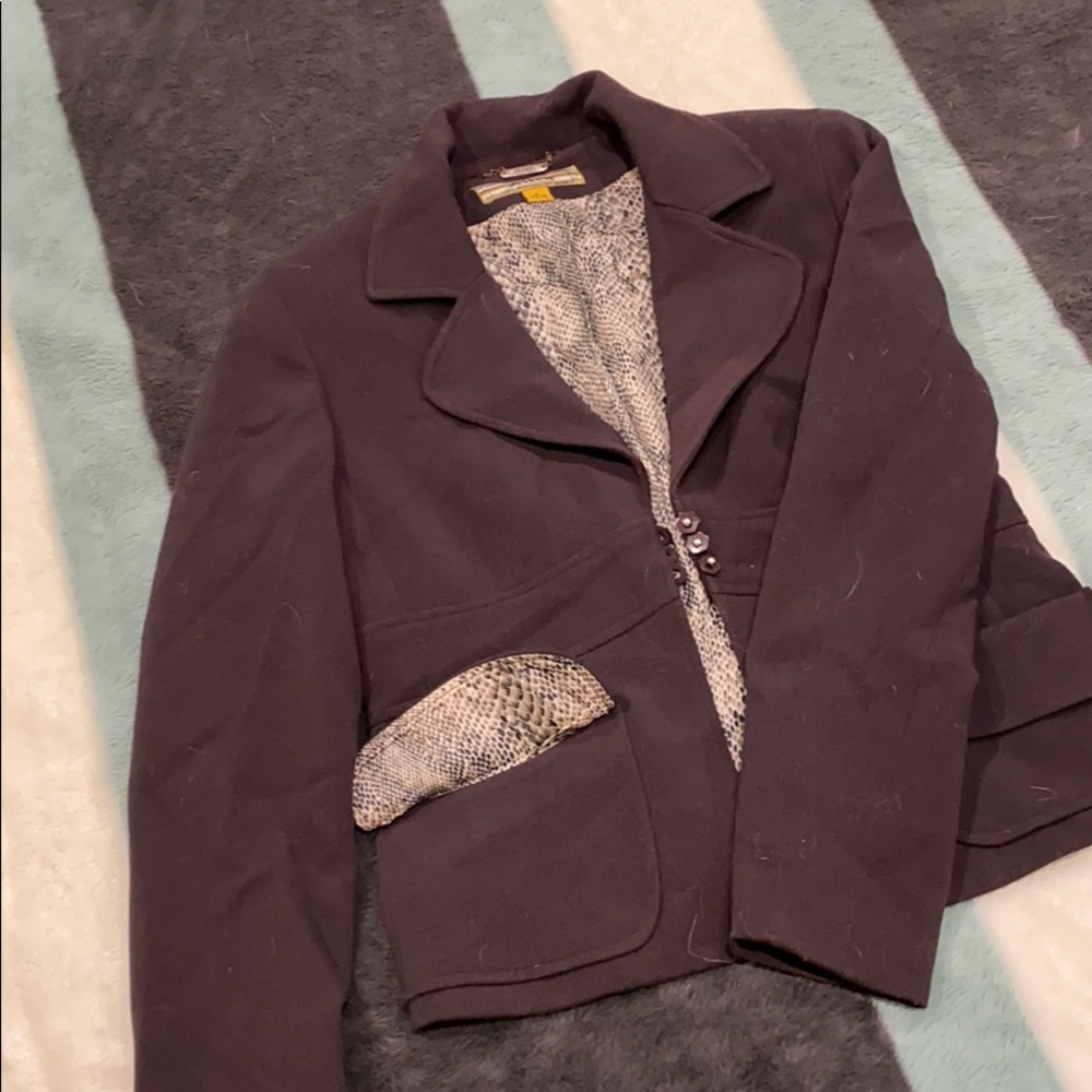 Brown and Snake print Blzer